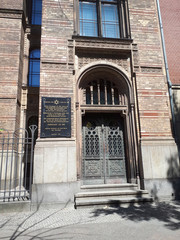The New Jewish Synagogue in Berlin Germany with a memorial  to the victims of Fascist oppression...