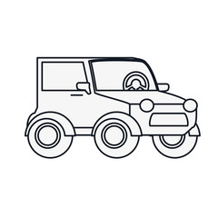 car jeep isolated icon