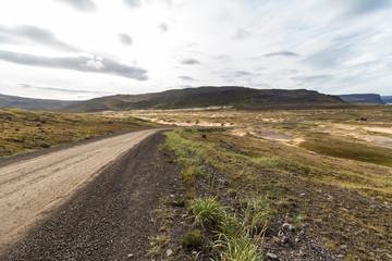 Dunes landscape in west fjords region of Iceland
