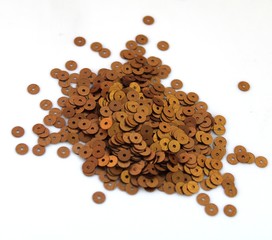 Italian Sequins 4 mm for embroidery Bronzo 836W