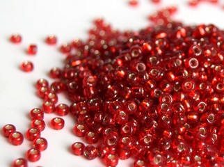 cranberries on white background