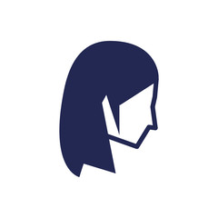 head of young woman avatar character