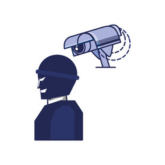 thief man with cctv camera