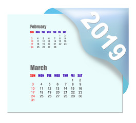 2019 March calendar