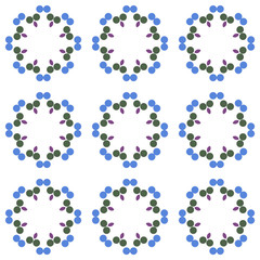 Seamless abstract pattern background with a variety of colored circles.