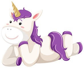 BA unicorn character on white background