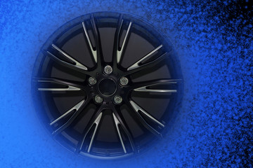 Wheel alloy die casting technology of color separate from the background.
