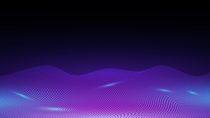 futuristic of big data analytic visualization technology background,data flowing on cyber space,abstract technology background,digital landscape background in proton purple