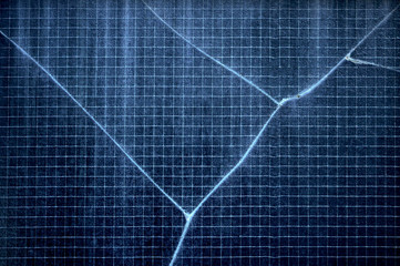 窓ガラスのひび割れ