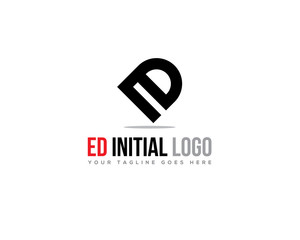 Obraz premium Letter E D initial logo 