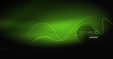 Neon lines wave background. Abstract composition
