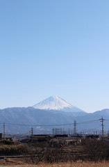 Fototapeta premium 山梨県甲斐市から望む富士山