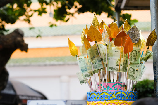 The money tree ,donate money  for Kathin annual ceremony.