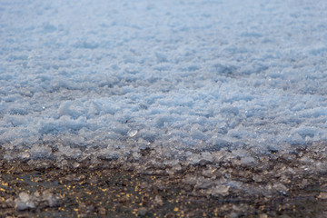 Snow covered sidewalk