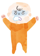 吐き気をもよおす赤ちゃん
