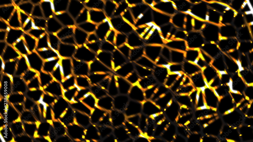 Poster boiling liquid surface with bubbles, computer generated modern abstract background, 3d rendering