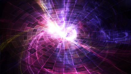 Bright abstraction contours with grid and immitation of universal, 3d rendering background, computer generated