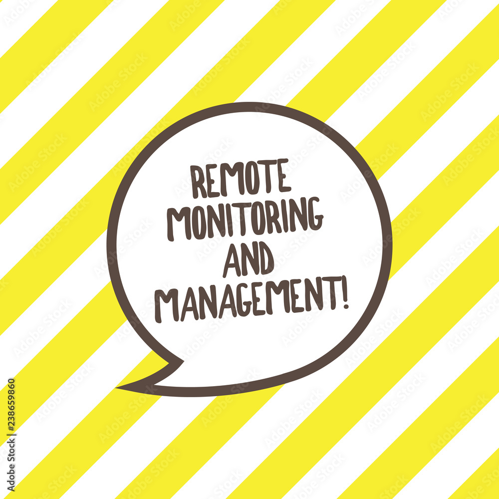 Poster conceptual hand writing showing remote monitoring and management. business photo text long distance 