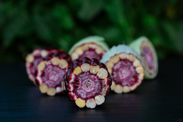 Fresh Purple corn fruit from Thailand garden  

