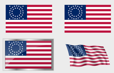 Flag of the US 35 Stars Version 2