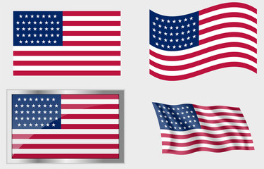 Flag of the US 38 Stars