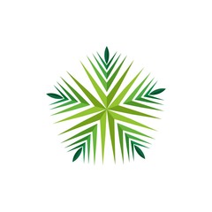 leaf ecologo design vector
