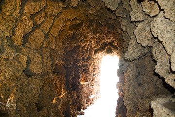 coral leaves building in a garden Gabalaia in Cairo Egypt