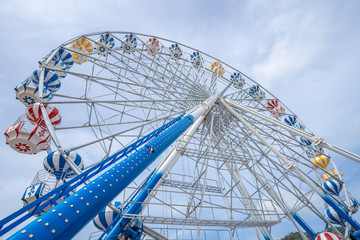 Ferris Wheel, low angle view of a big Ferris Wheel - Image.