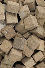 Old used of tile roof after construction