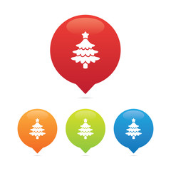 Colorful Round Christmas Tree Markers