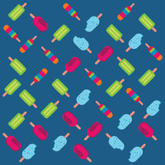 ice cream seamless pattern vector