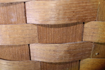 wooden basket close up
