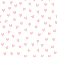 Vector seamless pattern for Valentine's day. Hearts. Doodle style