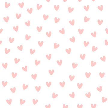 Vector seamless pattern for Valentine's day. Hearts. Doodle style