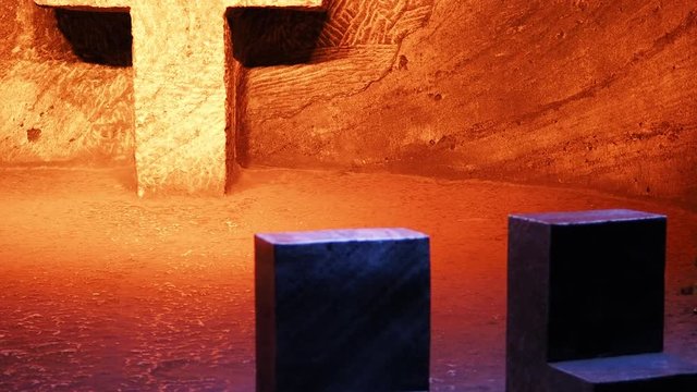 Salt Cathedral, interior, Zipaquira, Cundinamarca Department, Colombia
