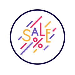 Original concept poster for discount sale. Vector illustration