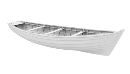 Wooden Boat Isolated