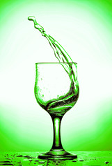 wineglass celebrate celebration isolated splashing, copy space