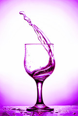 wineglass celebrate celebration isolated splashing, copy space