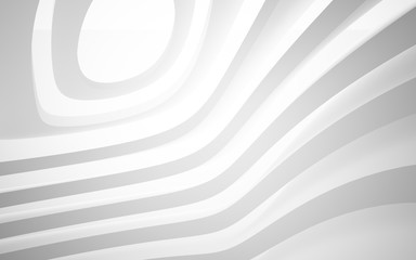 Abstract white interior of the future. 3D illustration and rendering