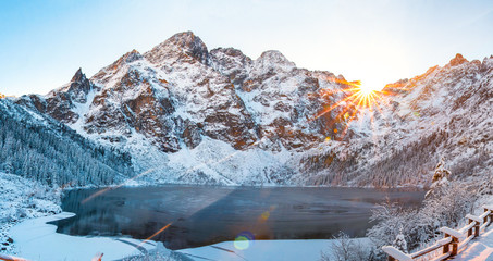 Tatra mountains at winter sunrise