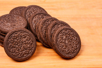 Chocolate cream biscuits