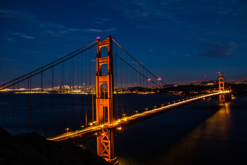 Fototapeta na wymiar Night Golden Gate Bridge