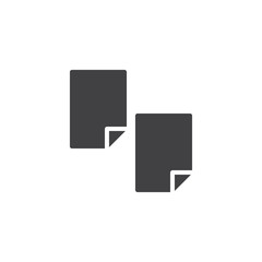 Document files vector icon. filled flat sign for mobile concept and web design. File copy simple solid icon. Symbol, logo illustration. Pixel perfect vector graphics