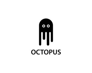 Octopus. Logo. Vector illustration