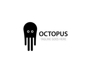 Octopus. Logo. Vector illustration