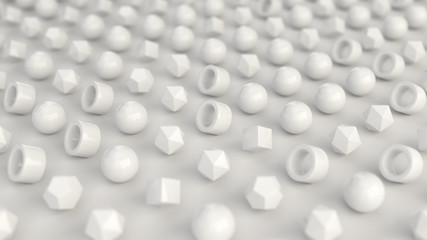 Pattern from white primitives on white surface
