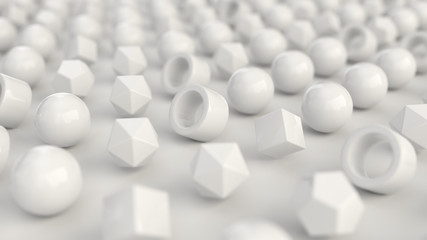 Pattern from white primitives on white surface