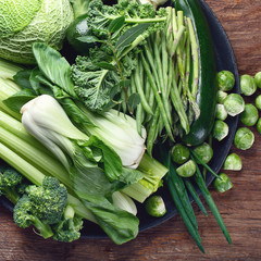 Fresh green vegetables