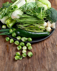 Fresh green vegetables